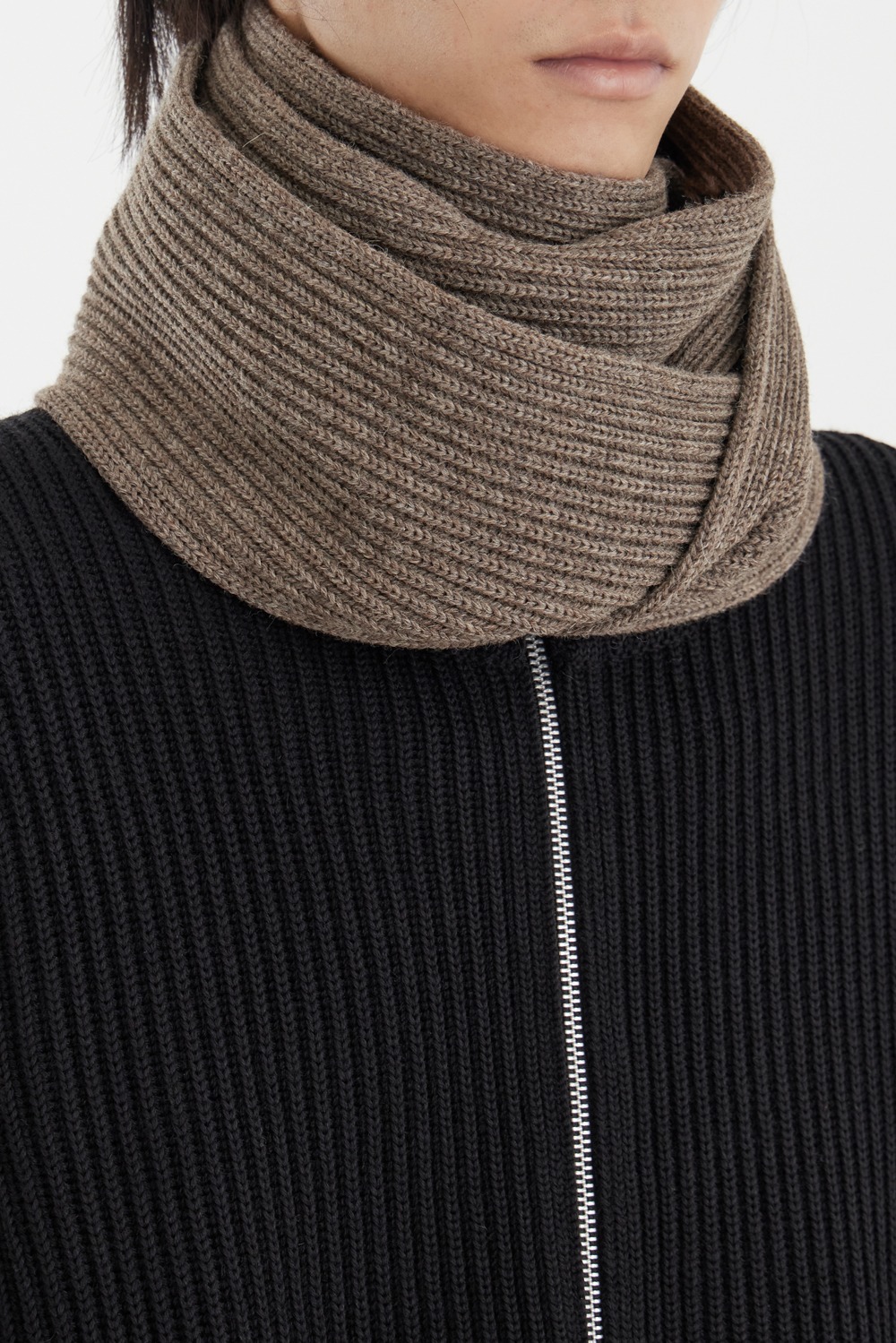 Short Scarf - Natural Taupe